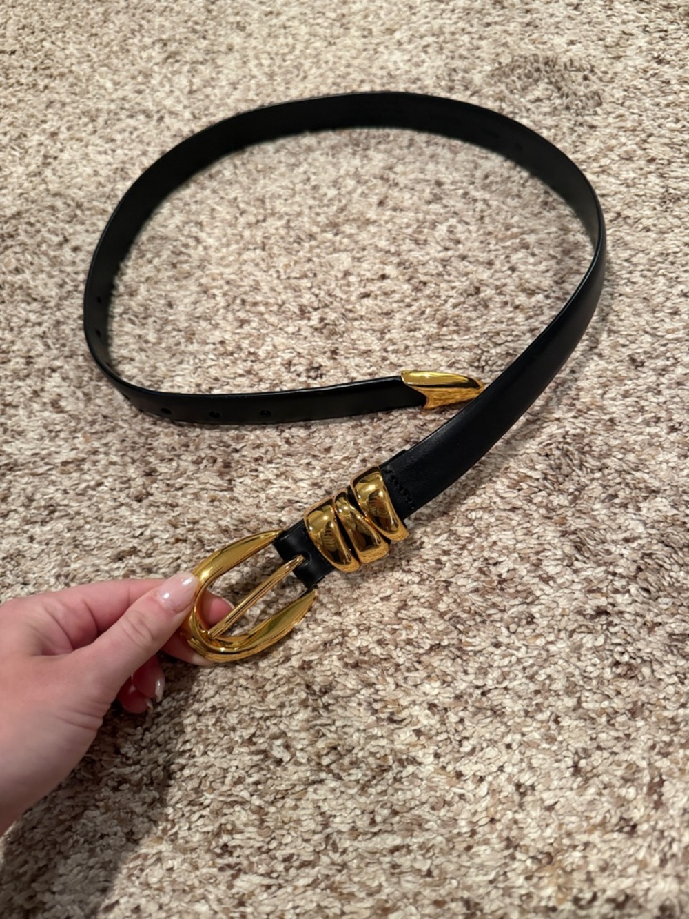 Aritzia Gold and Black Belt